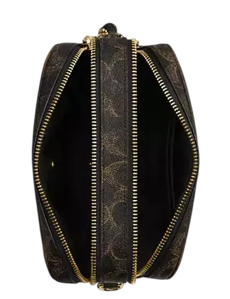 Coach Mini Carey Crossbody Bag In Loved Signature Canvas Brown