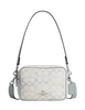 Coach Mini Carey Crossbody Bag In Signature Canvas Chalk Blue