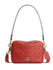 Coach Mini Carey Crossbody Bag In Signature Canvas Crimson
