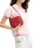 Coach Mini Carey Crossbody Bag In Signature Canvas Crimson