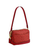 Coach Mini Carey Crossbody Bag In Signature Canvas Crimson