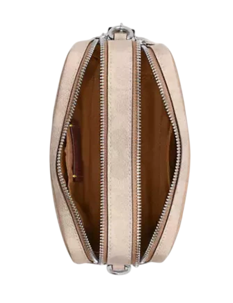 Coach Mini Carey Crossbody Bag In Signature Canvas Sand Taupe
