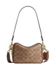 Coach Mini Carey Crossbody Bag In Signature Canvas Tan Brown