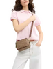 Coach Mini Carey Crossbody Bag In Signature Canvas Tan Brown