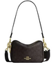 Coach Mini Carey Crossbody Bag In Signature Canvas Walnut Brown