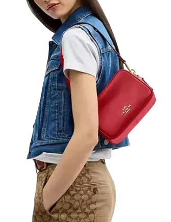 Coach Mini Carey Crossbody Bag Poppy