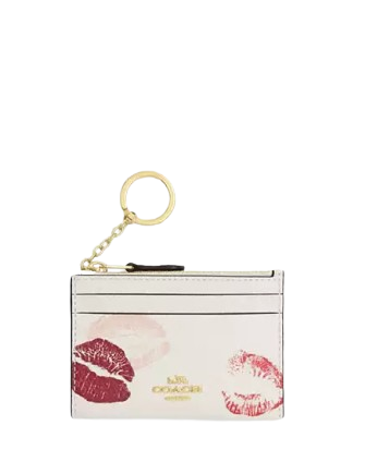 折りたたみ財布 COACH Mini Id Skinny Case In Signature With Lips Print CZ953 Coach Mini Id Skinny Case With Lips Print | Brixton Baker