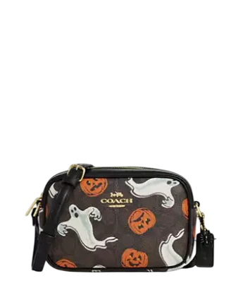 Coach Mini Jamie Camera Bag In Signature Canvas With Halloween Print