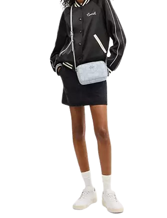 Coach Mini Jamie Camera Bag In Sketch Signature Canvas Ice Blue