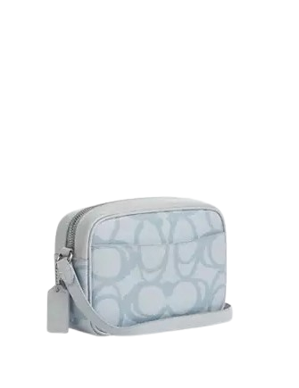 Coach Mini Jamie Camera Bag In Sketch Signature Canvas Ice Blue