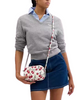 Coach Mini Jamie Camera Bag With Cherry Print Chalk
