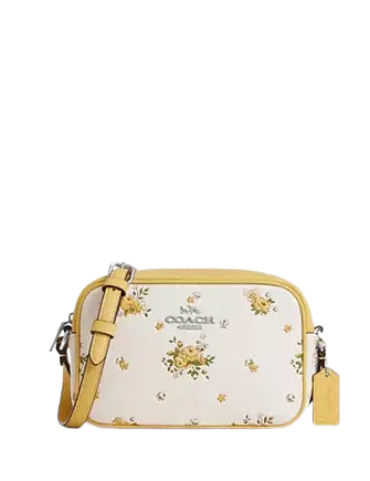 Coach Mini Jamie Camera Bag With Floral Print Chalk