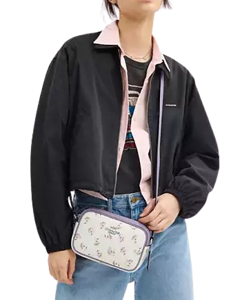 Coach Mini Jamie Camera Bag With Floral Print Chalk