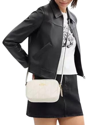 Coach Mini Jamie Camera Bag With Quilting Chalk