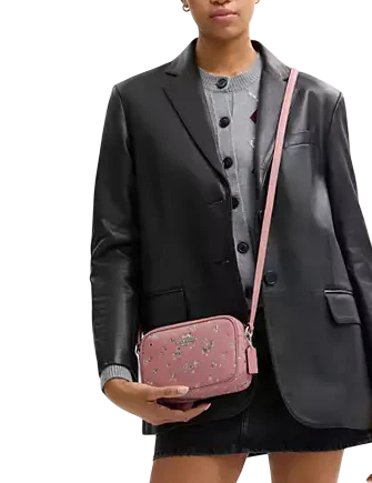 Coach Mini Jamie Camera Bag With Star Print Dusty Pink