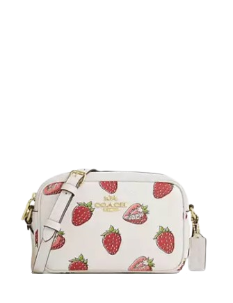 Coach Mini Jamie Camera Bag With Strawberry Print