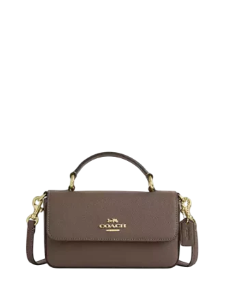 Coach Mini Josie Top Handle Bag Dark Stone