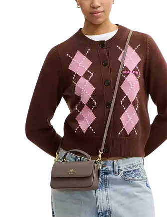 Coach Mini Josie Top Handle Bag Dark Stone