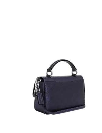 Coach Mini Josie Top Handle Bag In Signature Canvas Blue Navy 