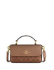 Coach Mini Josie Top Handle Bag In Signature Canvas Brown Copper 