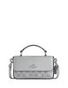 Coach Mini Josie Top Handle Bag In Signature Canvas Gray Silver