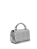 Coach Mini Josie Top Handle Bag In Signature Canvas Gray Silver