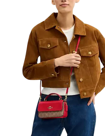 Coach Mini Josie Top Handle Bag In Signature Canvas | Brixton Baker