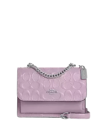 Coach Mini Klare Crossbody Bag In Signature Leather Light Violet