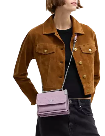 Coach Mini Klare Crossbody Bag In Signature Leather Light Violet