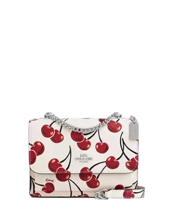 Coach Mini Klare Crossbody Bag With Cherry Print Chalk