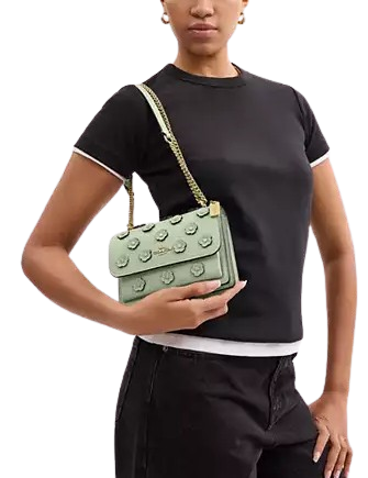 Coach Mini Klare Crossbody Bag With Floral Applique Light Pistachio