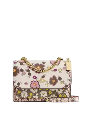 Coach Mini Klare Crossbody Bag With Floral Print Pink