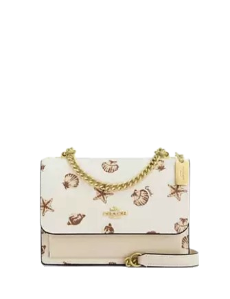 Coach Mini Klare Crossbody Bag With Shell Print Chalk