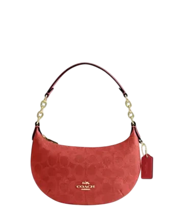 Coach Mini Payton Bag In Signature Canvas Crimson