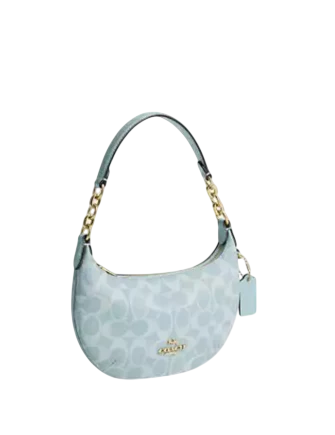 Coach Mini Payton Bag In Signature Canvas Light Blue