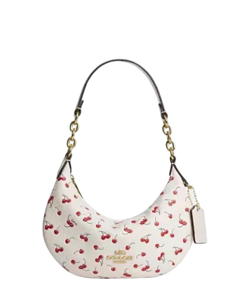Coach Mini Payton Bag With Cherry Print Chalk