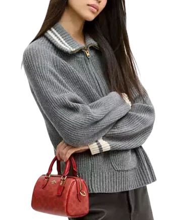 Coach Mini Rowan Crossbody Bag In Signature Canvas Crimson