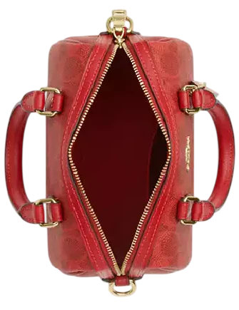 Coach Mini Rowan Crossbody Bag In Signature Canvas Crimson