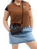 Coach Mini Rowan Crossbody Bag In Signature Canvas Walnut Black