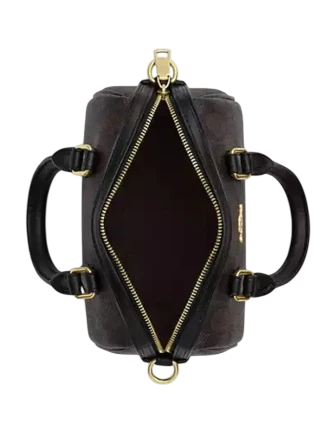 Coach Mini Rowan Crossbody Bag In Signature Canvas Walnut Black