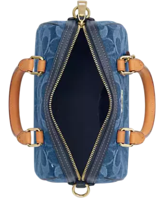 Coach Mini Rowan Crossbody Bag In Signature Denim Indigo