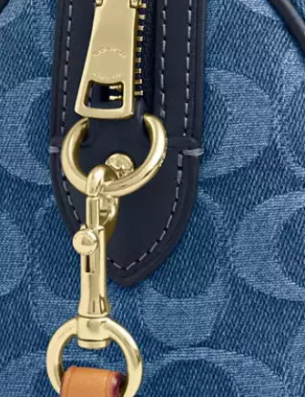 Coach Mini Rowan Crossbody Bag In Signature Denim Indigo