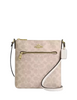 Coach Mini Rowan File Bag In Signature Canvas Sand Chalk