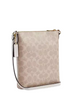 Coach Mini Rowan File Bag In Signature Canvas Sand Chalk