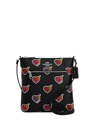 Coach Mini Rowan File Bag With Heart Bolt Print | Brixton Baker