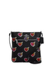 Coach Mini Rowan File Bag With Heart Bolt Print Black