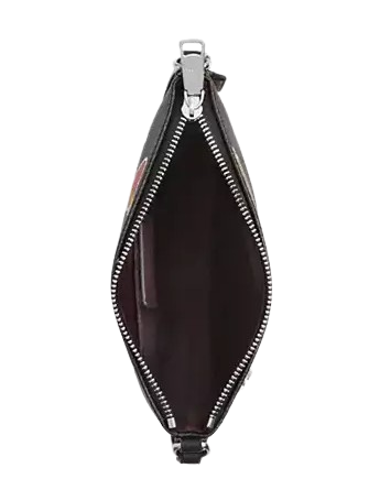 Coach Mini Rowan File Bag With Heart Bolt Print Black