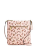 Coach Mini Rowan File Bag With Rose Print Blush