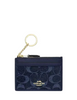 Coach Mini Skinny ID Case In Signature Chenille Navy