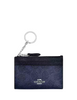 Coach Mini Skinny Id Case In Signature Canvas Blue Navy